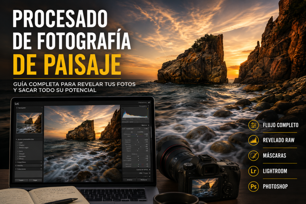 procesado de fotografía de paisaje